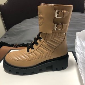Gucci Leather combat boots